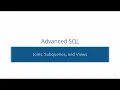 Advanced SQL Joins NATURAL JOIN