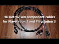 Retro Gaming Retrovision component cables for Playstation 2 and Playstation 3 quick look