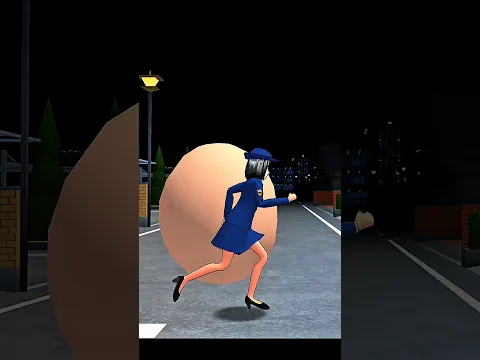 Police Girl Diikuti Zombie Bhoot Monster Egg #sakuraschoolsimulator #shorts #viral