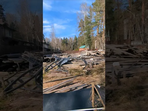 Делаю гараж из коробки. Земля, мусор, крыша.