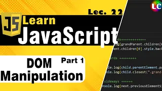 Javascript DOM Text Styles Manipulation Lecture 22 Learn Coding