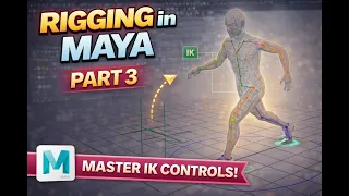 Maya Rigging Part 3 - IK Setup Advanced Controls Full Character Rig Tutorial