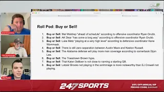 Talking Alabama s first fall scrimmage diving into some buy or sell players creating buzz