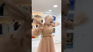 فستان سهرة مع حجاب للمناسبات العائلية 