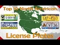 Top 10 North American License Plates