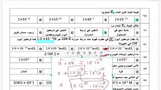 مراجعة الاحماض والقواعد الجزء الثاني كيمياء3 