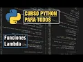Funciones Lambda Curso Python para Todos