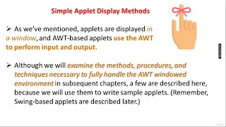 The Applet class theory part3 Java