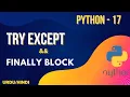 Try Except Else Finally Exception handling Python Jawad Aslam