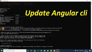 How to update angular cli