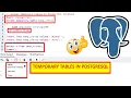 What Are Global Temporary Tables And Temp Tables In PostgreSQL Database How To Create Temp Tables