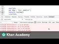 Debugging webpages with the browser console Computer programming Khan Academy