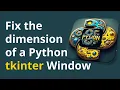 Fixing the dimensions of a Python tkinter Window