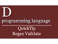 QuickTip - D programming language Tutorial