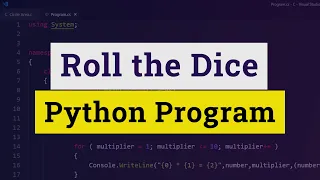 Python Roll the Dice Program