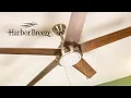 52 Brushed Nickel Harbor Breeze Amberwood Ceiling Fan