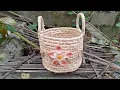 Lagu Beautiful Cylinder Basket from Corn Husks 🌽 | Easy Handmade DIY
