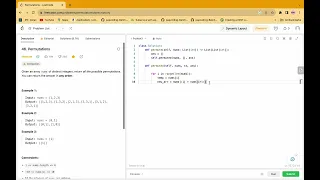 46 Permutations Leetcode Python Easy Solution with Explaination