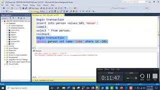 Database Transaction Commit Rollback savepoint in Sql Server part2