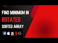 Master Binary Search Find Minimum in Rotated Sorted Array LeetCode 153 Solution