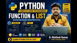 Python Function and List Tutorial in Hindi Complete Guide for Beginners Python Programming