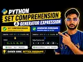 Python set comprehension and generator expression Lecture 19