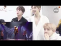 Download Lagu HD1080 Eng Sub BTS (RM JIN JH)react to Jimin dancing with Taemin and Kook singing with 97-line idols