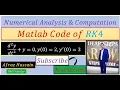 Matlab code of 2nd order ode using RK4
