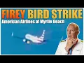 American Airlines 1760 Engine ERUPTS in Flames After Bird Strike