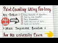 Print Counting Using For Loop in C Step By Step Explanation Code Hacker