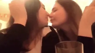periscope the girls are doing a great broadcast by kissing