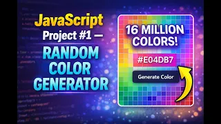 JavaScript Beginner Project Random Color Generator 16 Million Combinations