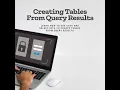 Create Table from Result set CTAS SELECT INTO