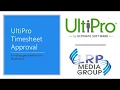 UltiPro Tutorial Timesheet Approval