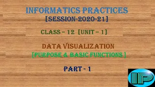 Data Visualization Matplotlib pyplot Part 1 Class 12 IP Informatics Practices Python