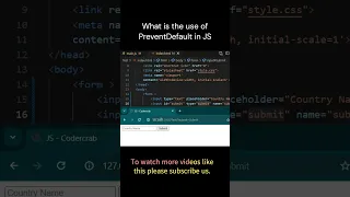 Interview Challenge 93 What is the use of PreventDefault in js
