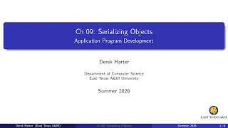 Ch 09 sec 3 Serializing Objects