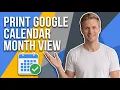 How To Print Google Calendar Month View Easy Guide
