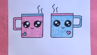 تعليم الرسم للأطفال رسم كوب للأطفال رسم سهل رسم وتلوين Preschool Drawing Howtodraw 