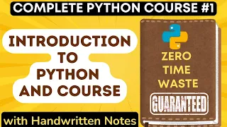 Introduction to Python with Handwritten Notes in Hindi Python Tutorial -
