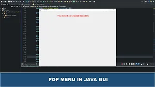 Java GUI Tutorial - Making A Popup Menu in Java GUI