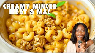 Esay comfort dinner in under 30mins! Creamy minced meat and Macaroni!