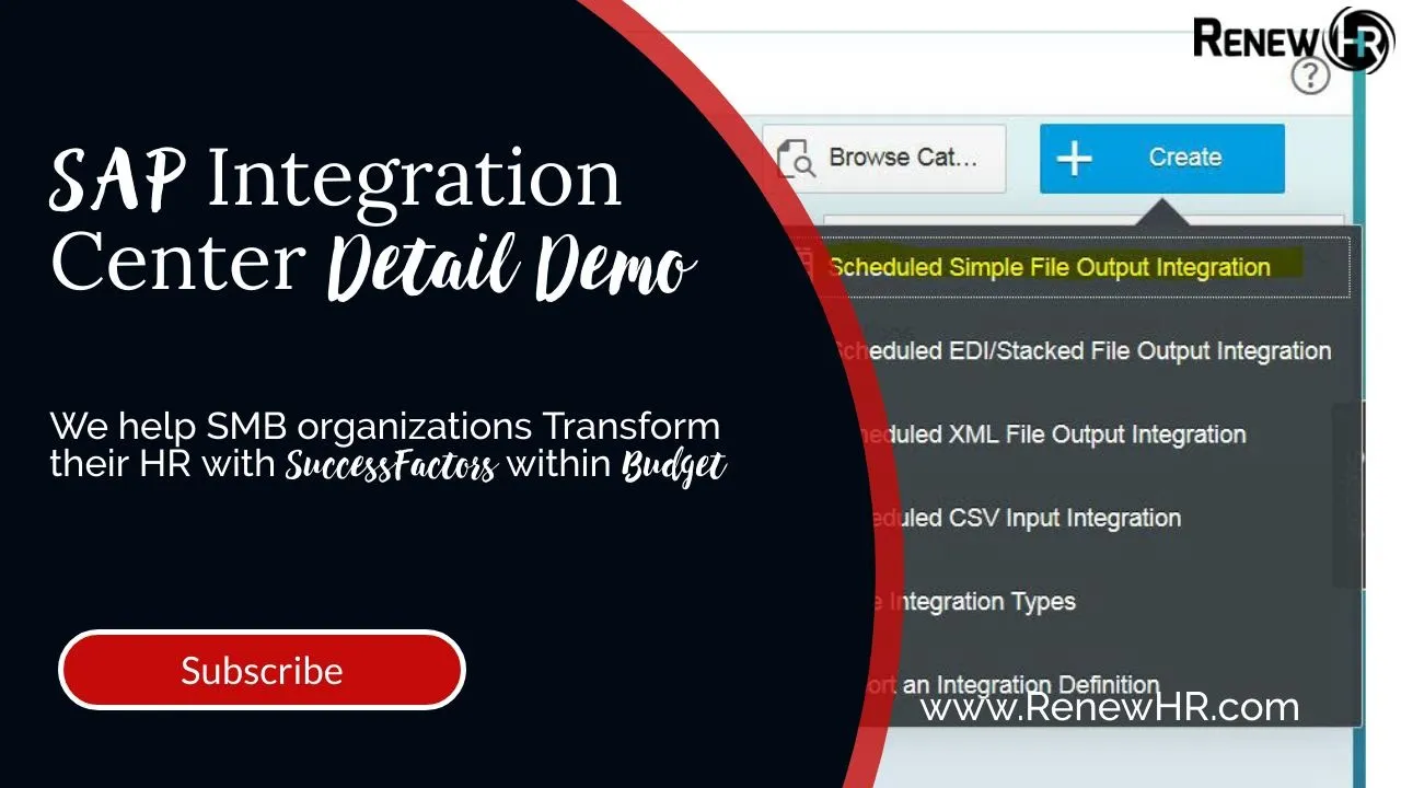 Strategic Integration with SAP Integration Center I SuccessFactors Integration