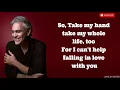 Download Lagu Andrea Bocelli - Can't Help Falling In Love (LYRIC VIDEO)