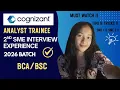 Cognizant 2nd SME Interview Experience 2026 Batch Technical Questions Analyst Trainee BCA BCS