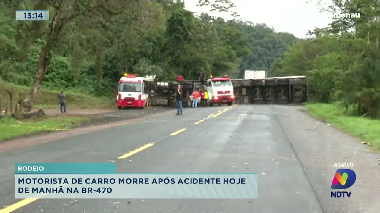 BR-470: morre quarta vítima do acidente entre van e caminhão