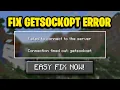 How to Fix getsockopt Error Minecraft Fast Connection Timed Out Error Fix