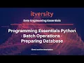 Programming Essentials Python - Batch Operations