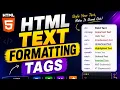HTML Text Formatting Tags Explained HTML Tutorial for Beginners GURI CODER