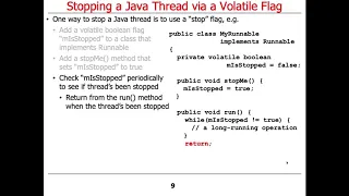 Managing the Java Thread Lifecycle Stopping a Java Thread via a Volatile Flag